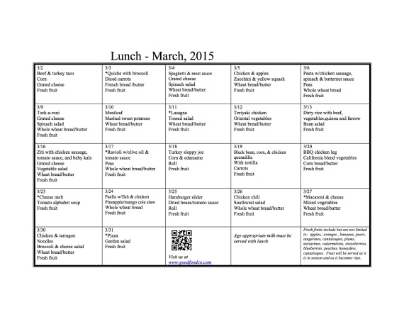 Lunch March 2015